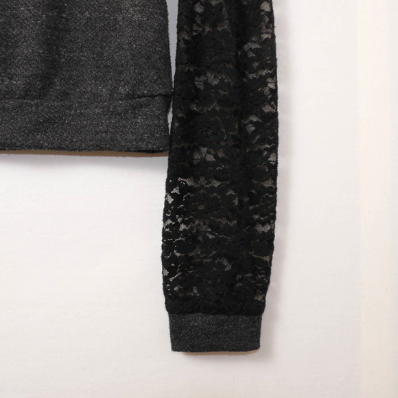 Kimchy Blue Sheer Lace Crochet Sweater Size S - Picture 4 of 7